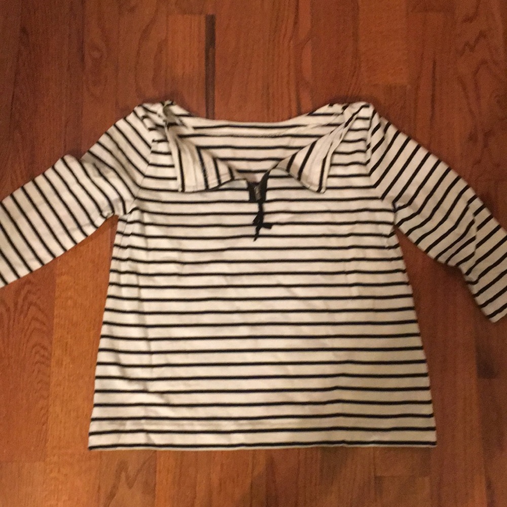 Ann Taylor Loft 3/4 Sleeve, 1/4 Zip Shirt Medium